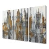 Stupell Industries Ochre Yellow Black and White Cityscape Painting Triptych