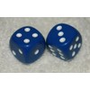 Blue Opaque Dice Pair