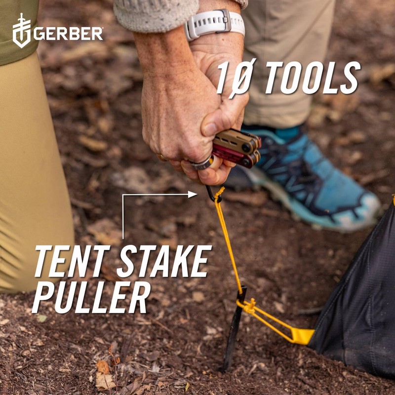 Gerber Stakeout Spark 1070226 Multi-Tool with 10 Functions, Camping Tool