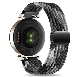 Braid Nylon Bands Compatible with Garmin Lily 2, Magnetic 14mm Stretchy Nylon Soft Loop Straps Quick Release Replacement Adjustable Wristband for Lily 2 Classic/Active Smart Watch Accessory for Women