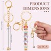Tondiamo 24 Pcs Beadable Keychain Bars Bulk Beads for Keychain