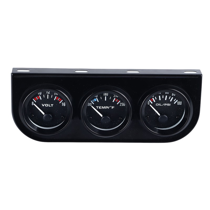 3 in 1 Car Triple Gauge Kit Multifunctional Mechanical Voltmeter