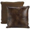 HiEnd Accents Brown Faux Suede/Leather Reversible Euro Sham Pillow Cover
