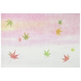 若泉漆器 上質紙マット 尺3寸長手テーブルマット 朧(おぼろ)シリーズ もみじ(朧) 100枚入 B-26-17