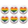 6 or 12 Gay Pride Heart Fridge Magnets/Wedding Favours (25mm)
