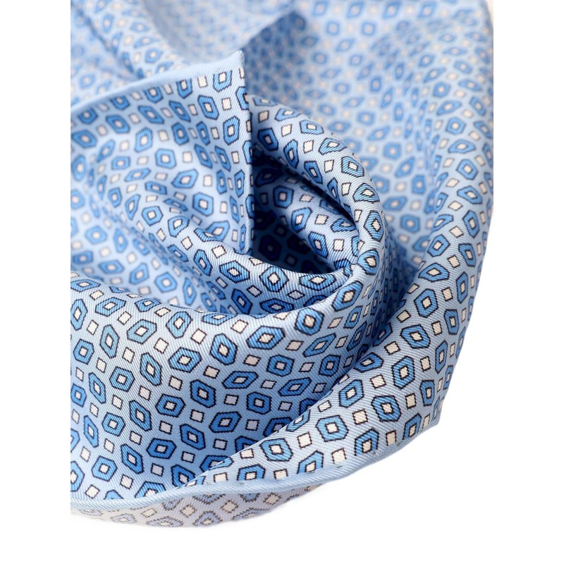 Prettystern 100% Silk Neckerchief Women Men Paisley Silk Scarf Summer