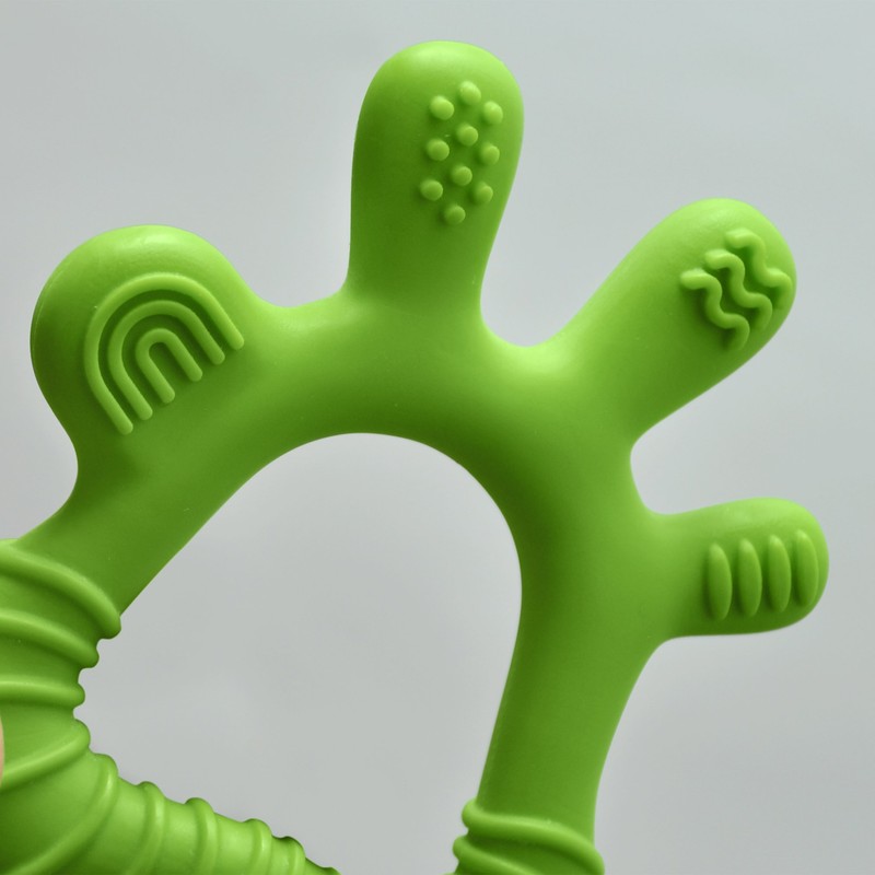 green sprouts Front & Side Teether-Green