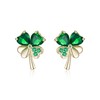 EVER FAITH St Patricks Day Clover Earrings Green Clover Irish