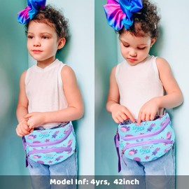 Choco Mocha Kids Waist Pack, Small Doughnut-Teal for Girls 4-10, Adjustable Strap, Lightweight