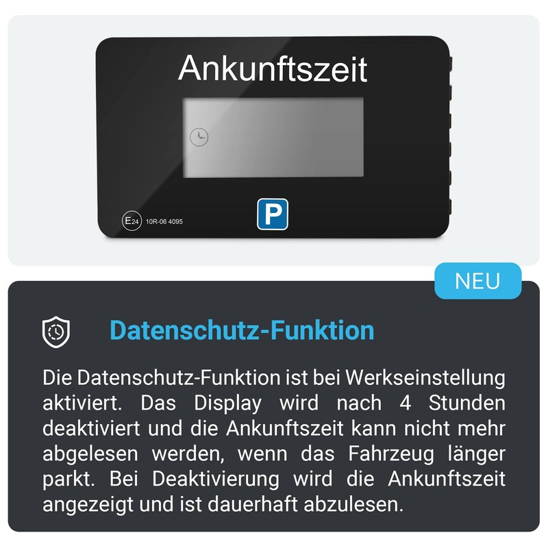 Parkwächter V1 Automatic Parking Disc in accordance with Road Code