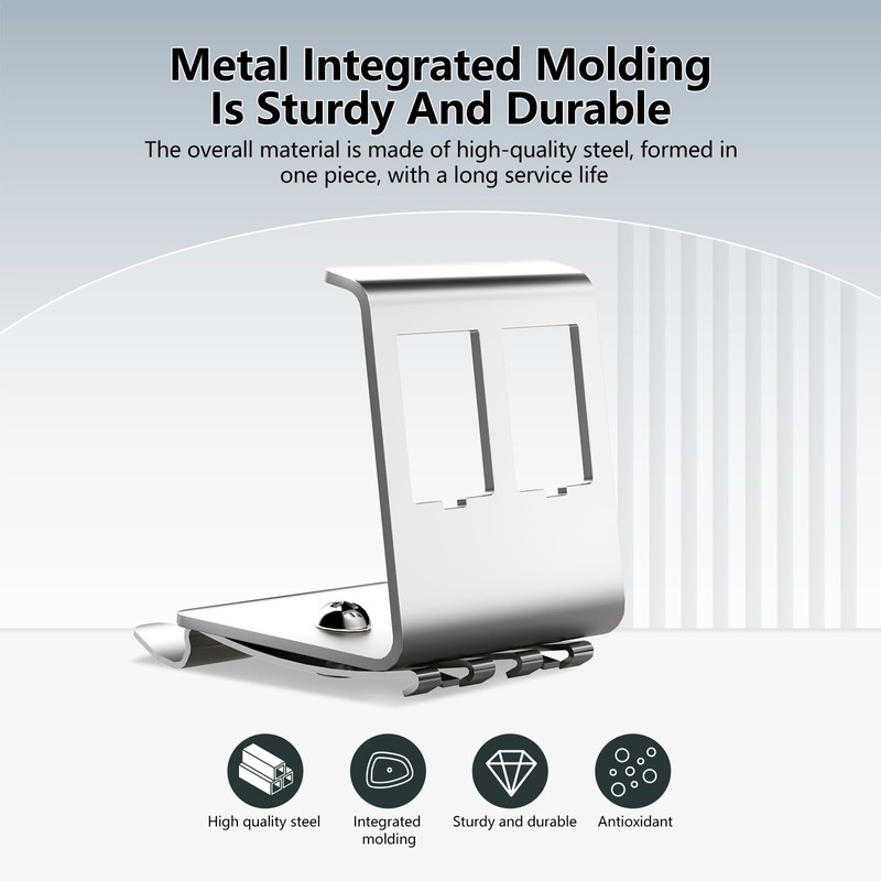 Metal DIN Rail Mounting Module for Snap-on Trapezoidal Jacks Connected