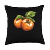 Persimmon Fruit Retro Throw Pillow