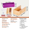 100 Bags Soap Making Kit with Bamboo Cutting Box Stainless