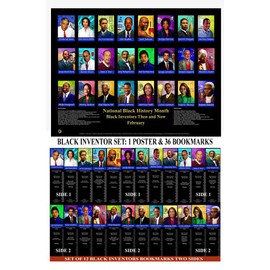 Black Inventors Set 1 Poster & 36 Bookmark Set (BNVPK)