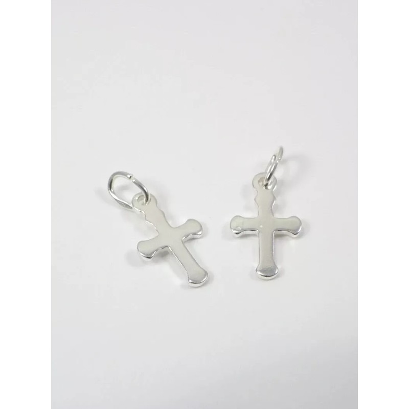 Small sterling silver cross Tiny charm pendant