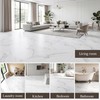 DEXDE Peel and Stick Floor Tile White Marble Waterproof 2FTx2FT