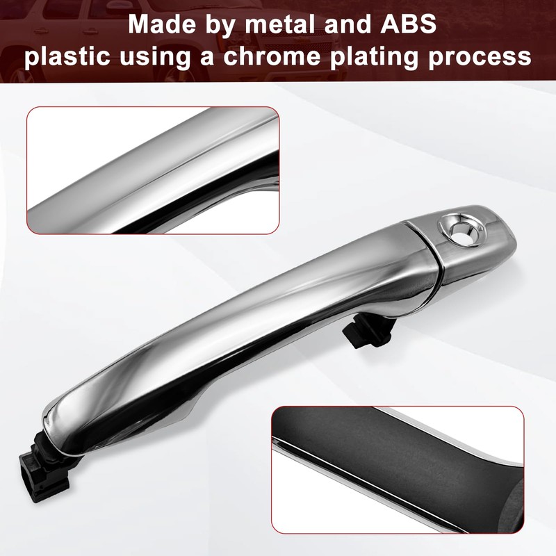 Hsbhlsnx Front Driver Side Exterior Door Handle with Keyhole for
