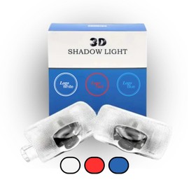 3D Shadow Light LED Car Door Light (White) Logo Projector Welcome Courtesy Light Compatible with LS ES is LX RX GS GX RC UX TX Accessories for Lexus