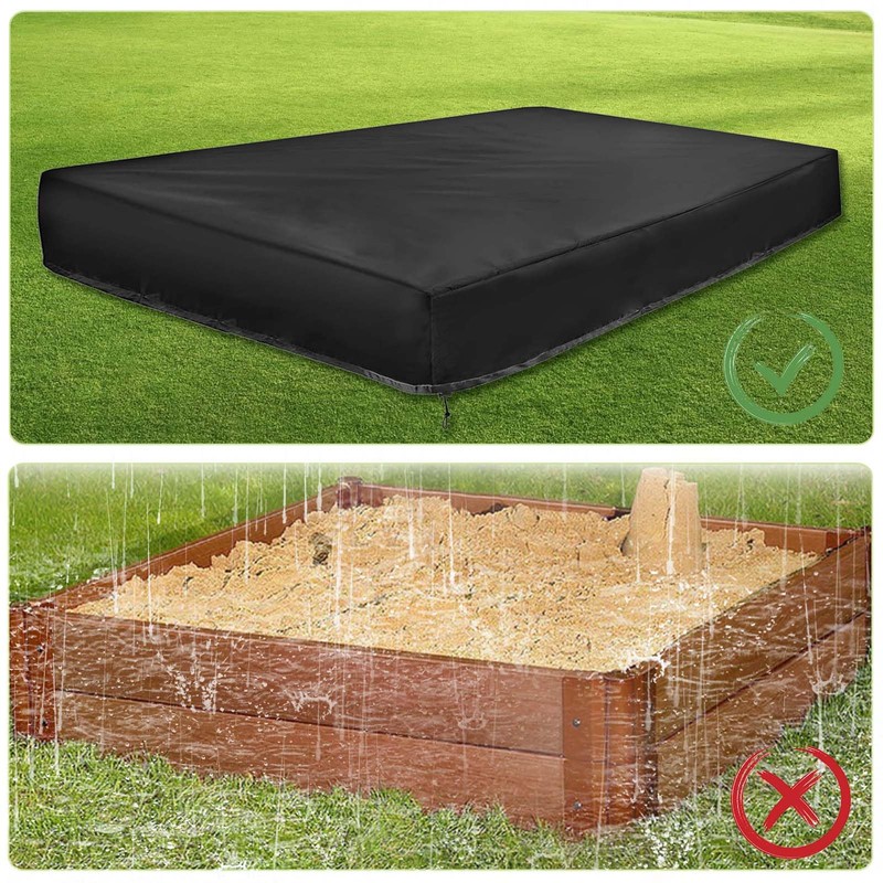 Sandpit Cover, 120 x 120 x 20 cm Tarpaulin Sandpit