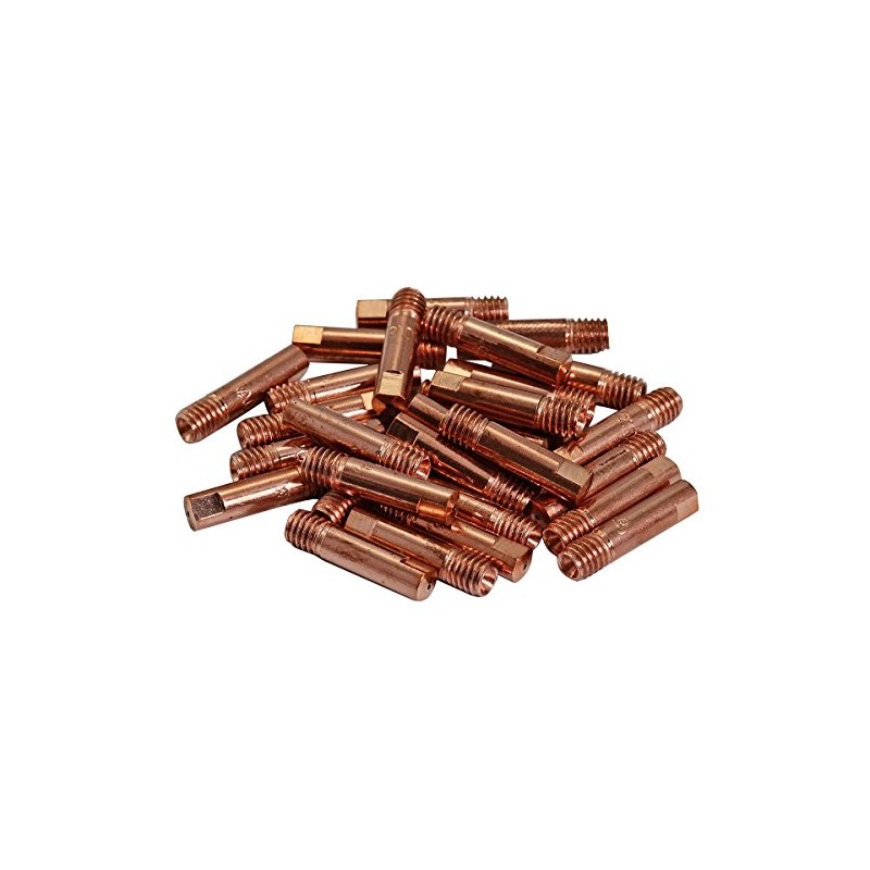 RIVERWELD MAG MIG Contact Tips 1.0mm M6x25mm 140.0253 Copper Consumables