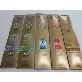 Gonesh Incense Sticks Variety Value Pack (100 Sticks) Lavender/Sandalwood/Jasmine/Spring Mist/Orchard & Vines