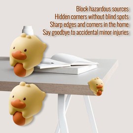 Adorable Duck Design Furniture Corner & Edge Safety Bumpers - Baby-Proofing Silicone Guards for Sharp Edges, Stain-Resistant & Easy-Clean（8pcs）
