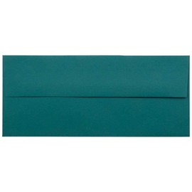 JAM PAPER #10 Business Premium Envelopes - 4 1/8 x 9 1/2 - Teal - 50/Pack