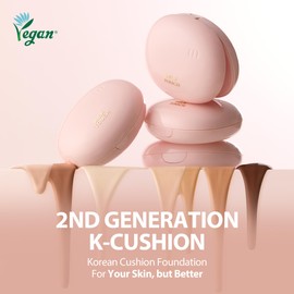 milktouch Milky Glow Cushion Foundation for REAL Glass Skin - NO Oxidation, Radiant Finish, Long-Lasting, Non-Creasing - Glutathione & Vitamin Complex Hydrating Skincare Benefits (50C Chocolate)