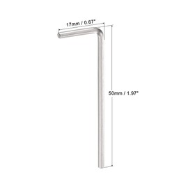 sourcing map 2mm Hex Key Wrench, L Shaped CR-V Repairing Tool 10 Pcs