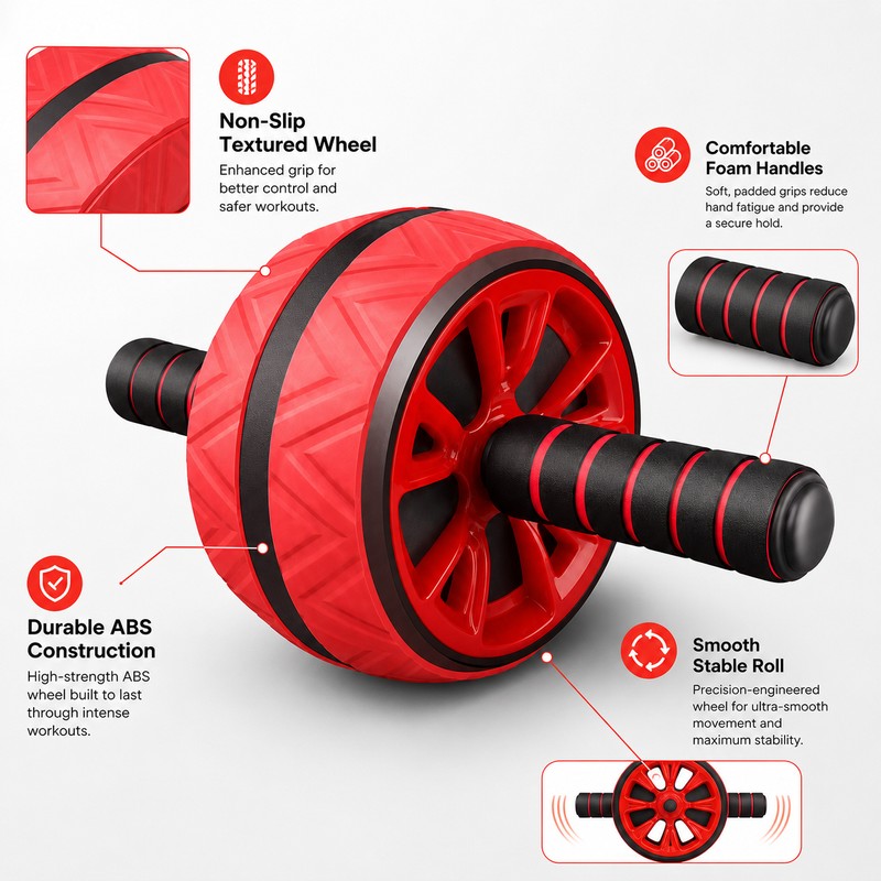 Ab Roller Wheel for Core Workouts – Non-Slip Home Gym