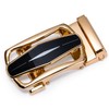 Barry.Wang Mens Formal Belt,Full Grain Leather with Automatic Buckle Nickel