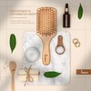 Bamboo Wooden Hair Brush with Natural Pins, Paddle Brush, Bamboo