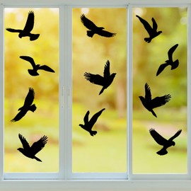Lorzot 20 Pieces Bird Anti-Collision Window Sticker, Large Size Anti-Collision Window Stickers for Birds, Window Decals to Prevent Bird Strikes on Glass