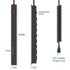 HHSOET 2 Pack 8 Outlet Metal Wall Mount Power Strip,