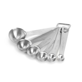 Slofoodgroup - Stainless Steel Measuring Spoon Set - 6 Piece Measuring Spoon Set - 304 Stainless Steel Measuring Spoon Set for Cooking, Baking and Kitchens