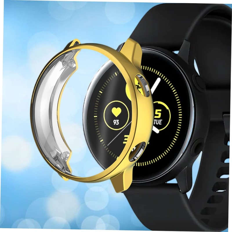 jojofuny 2pcs TPU Protective Plating Case for Watch Active Lightweight