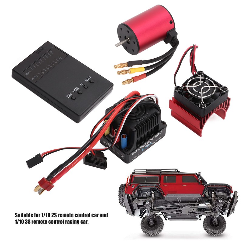 Waterproof RC S3650 5200KV Brushless Motor Set with 60A Brushless