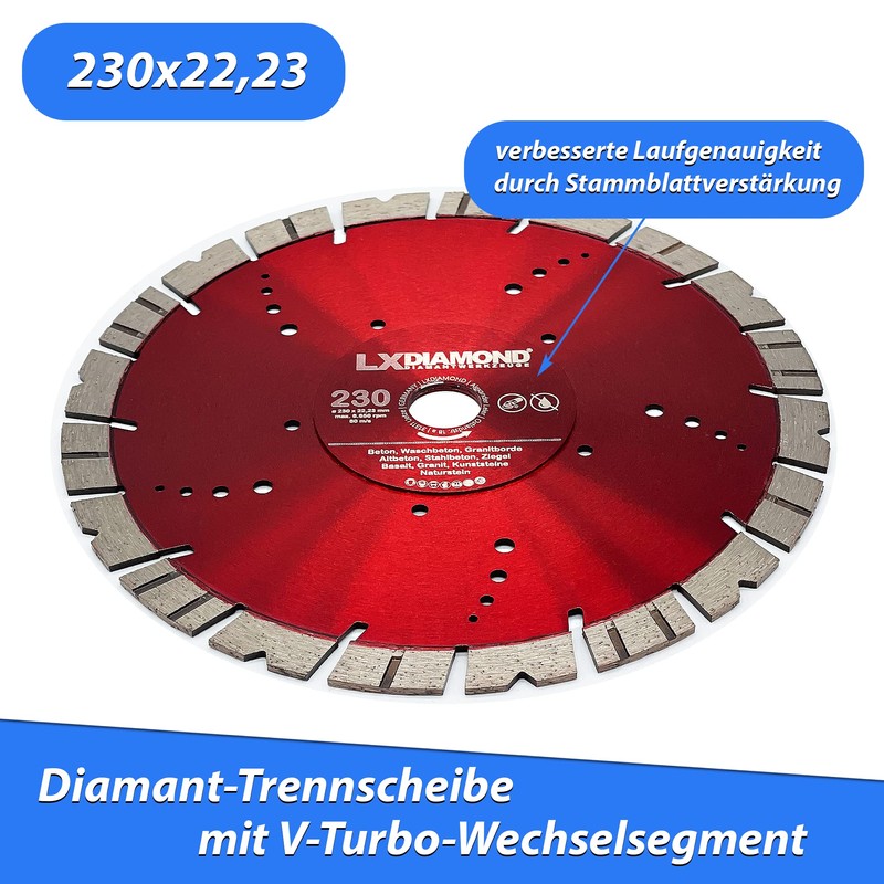 LXDIAMOND Diamond Cutting Disc 230 mm x 22.23 mm –