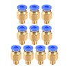 uxcell M6 Pneumatic Fitting Push to Connects,for 3D Printer Extruder