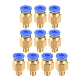 uxcell M6 Pneumatic Fitting Push to Connects,for 3D Printer Extruder 4mm OD Hose 1.75mm Filament 10pcs