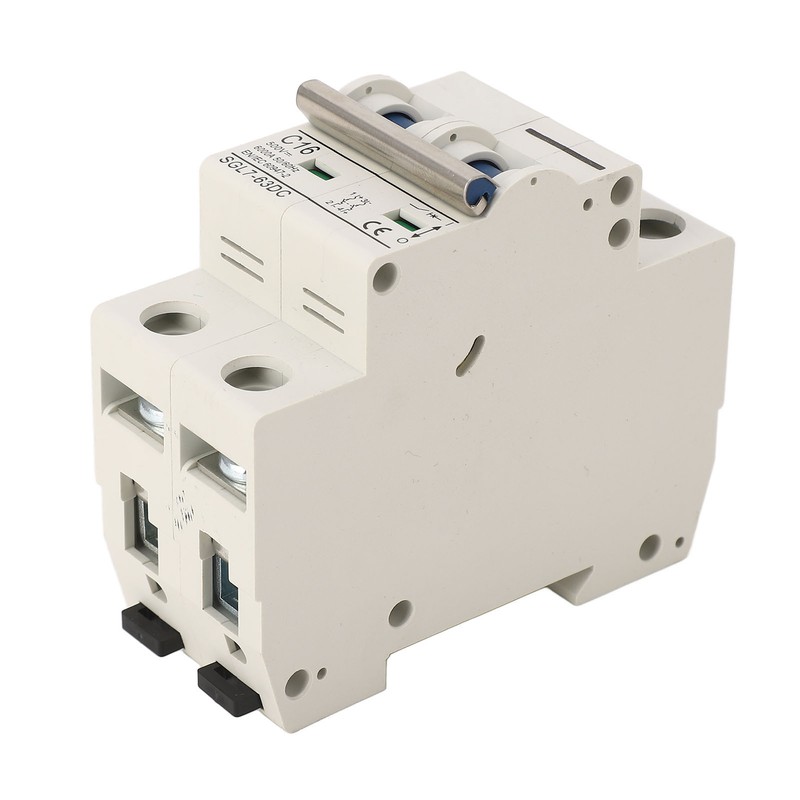DC Circuit Breaker 2P 16A Overload Protection DIN Rail Mount