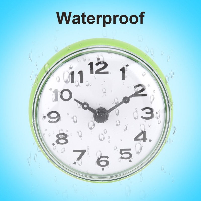 Waterproof Clock Wall Clock Strong Suction Cup Mini Size Waterproof