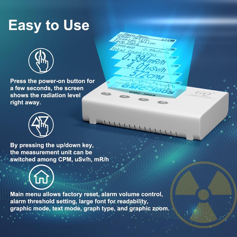 GQ GMC-300S Digital Nuclear Radiation Detector Monitor Meter Geiger Counter