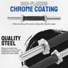 Threaded Dumbbell Rubber/Chrome Handles, Adjustable Dumbbell Bar Handles for Gym