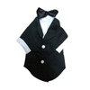 Keysui Black Dog Tuxedo Suit Puppy Wedding Clothes Coat Doggie