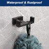NearMoon Bath Double Towel Hook- SUS304 Stainless Steel Square Robe