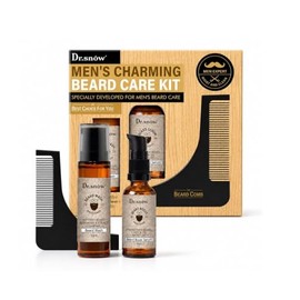 Dr. Snow Beard Care Kit for Men – Complete Beard Grooming Gift Set with Beard Wash 1.7 fl oz, Beard Growth Oil 1.7 fl oz & Beard Shaping Comb for Dail