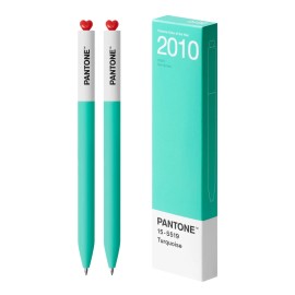 Kaco FIRST Aesthetic Cute Stationery Journaling Note Taking Pens 2 Pieces Black Ink 0.5 mm Fine Point Smooth Writing Gel PensBody Color: 2010