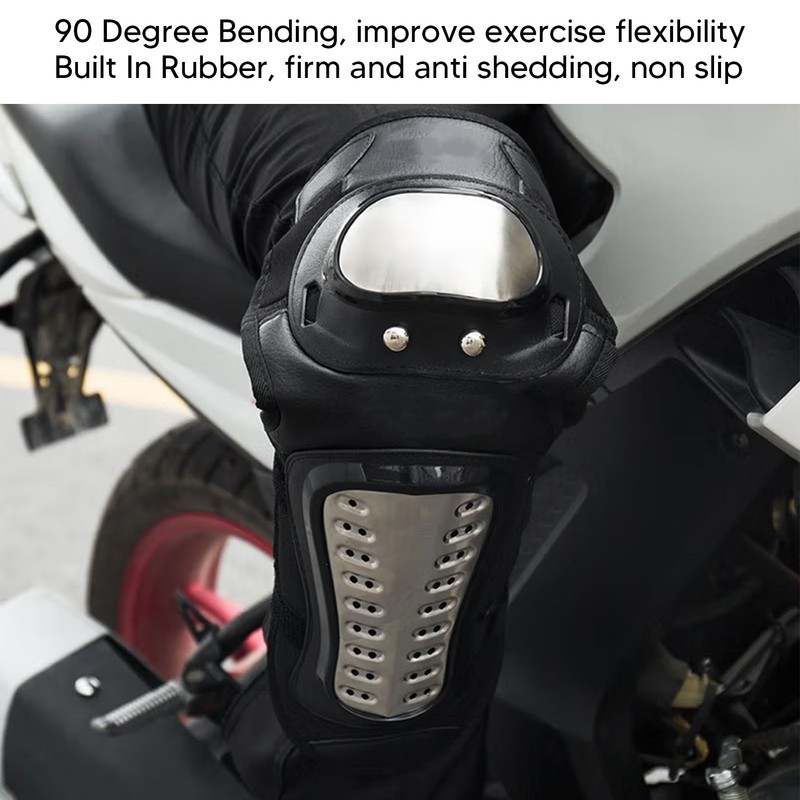1 Pair Motorcycle Knee Pads Drop Resistance Rubber Cycling Protective