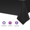 Kopokita 2PCS Black Plastic Tablecloths 54 x 108 Inch, Disposable